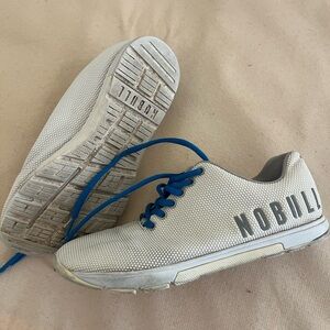 NOBULL White and Blue Minimalist Sneakers